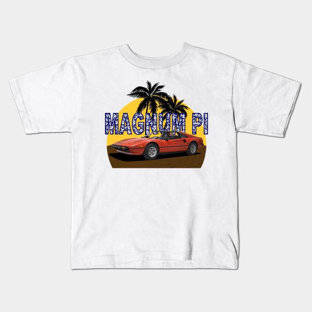 Magnum PI Kids T-Shirt by hotroddude